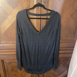 Lululemon light weight sweater, color charcoal grey